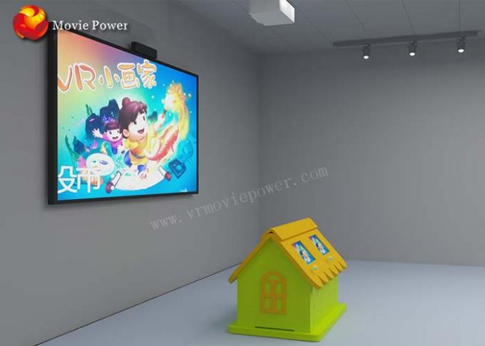 VR εσωτερικά διαλογικά παιδιά προβολής λούνα παρκ που χρωματίζουν τη μηχανή παιχνιδιών 1,5 KW 1