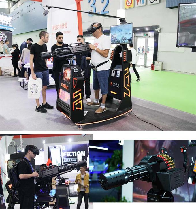 Προσομοιωτής κινήσεων πυροβόλων όπλων Immersive Gatling 360 βαθμού 9d VR παιχνιδιών πυροβολισμού 1