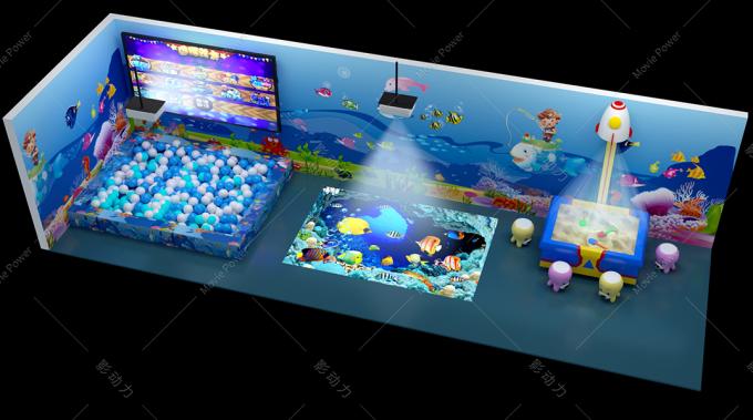 Διαλογικά τρισδιάστατα παιχνίδια προβολής τοίχων Immersive Multiplayer παιδιών 0