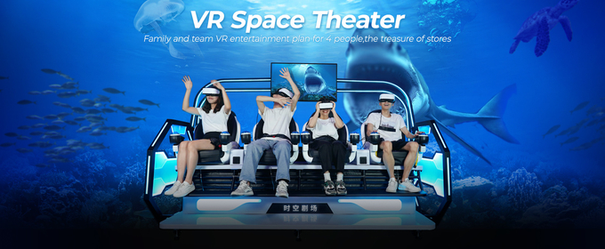 2.5kw Virtual Reality Roller Coaster Simulator 4 θέσεις 9D VR Κινηματογράφος Διαστημικό Θέατρο 0
