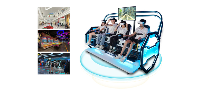 Θεματικό πάρκο Roller Coaster 9d Vr Simulator 4 Player Arcade Machine 9d Vr Chair Cinema 5
