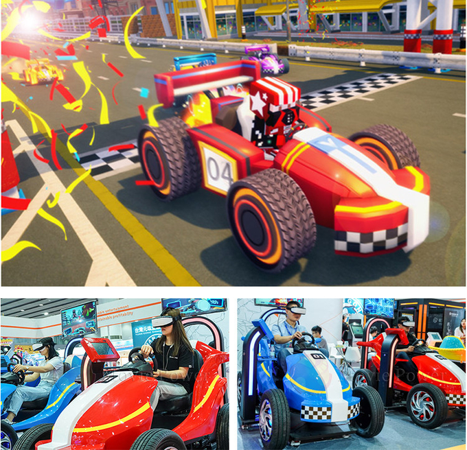 Πάρκο θέασης VR Rides 9D Παιδικά Racing Game Simulator Coin Operated Car Arcade Machine 1