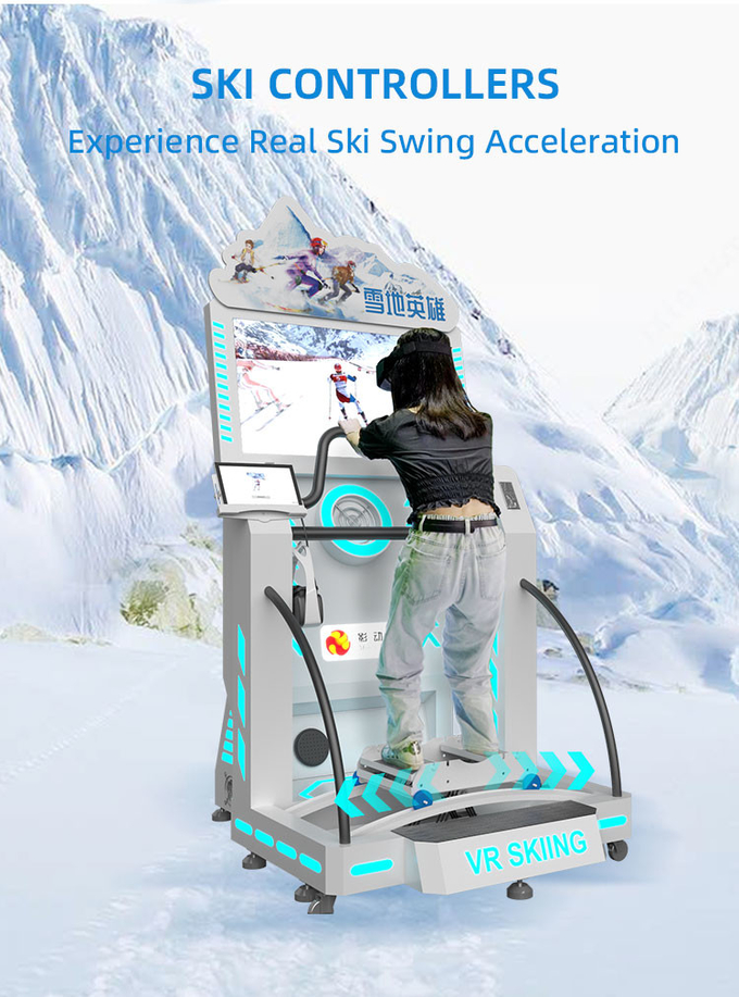 Εσωτερικός προσομοιωτής σκι εξοπλισμός πάρκου χιονιού εξομοιωτής 9d εικονικής πραγματικότητας VR εξομοιωτής μηχανές εξοπλισμός πάρκου διασκέδασης 3