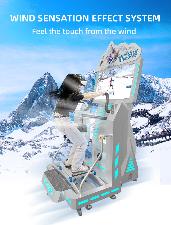 Εσωτερικός προσομοιωτής σκι εξοπλισμός πάρκου χιονιού εξομοιωτής 9d εικονικής πραγματικότητας VR εξομοιωτής μηχανές εξοπλισμός πάρκου διασκέδασης 2