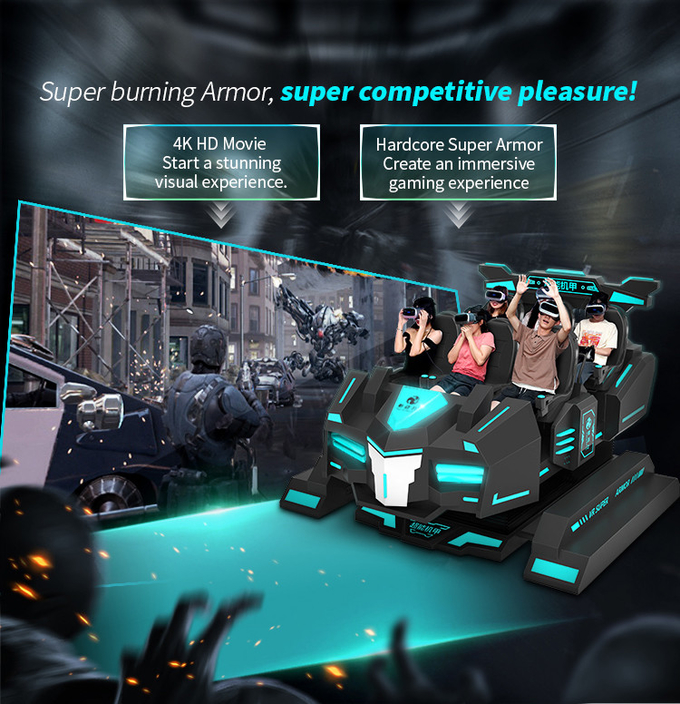 6 θέσεις 9d VR Cinema Arcade Virtual Reality Roller Coaster VR εξοπλισμός 4