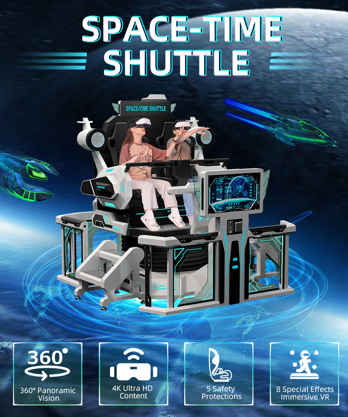 Ασφάλεια 9d ΒR Κινηματογράφος 2 θέσεις ΒR Roller Coaster Simulator Chair 360 Motion Ride 0