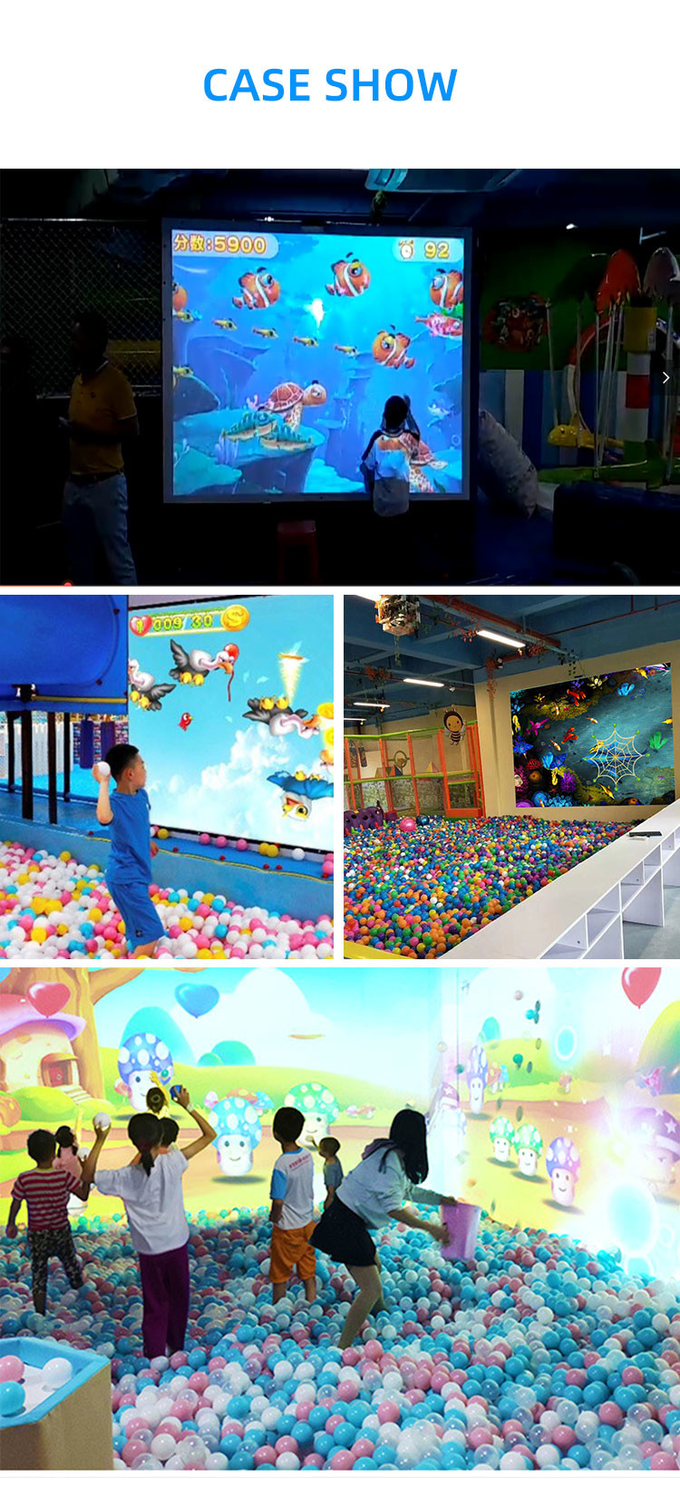 Μεγάλο πάτωμα τοίχου Projection παιχνίδια παιδιά Indoor Playground Park 3D Διαδραστικό παιχνίδι μπάλας για παιδιά 7