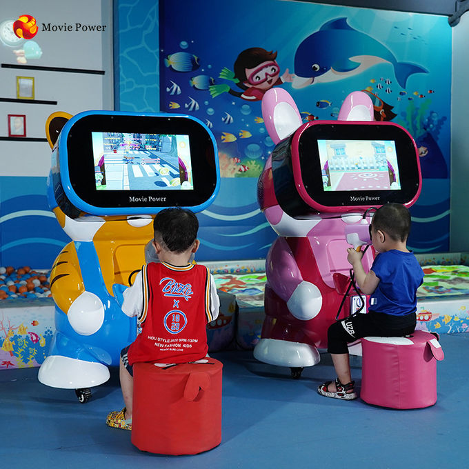 Προσομοιωτής εξοπλισμού εκπαίδευσης παιχνιδιών παιδιών κινηματογράφων 1.0KW 9D VR XD 1
