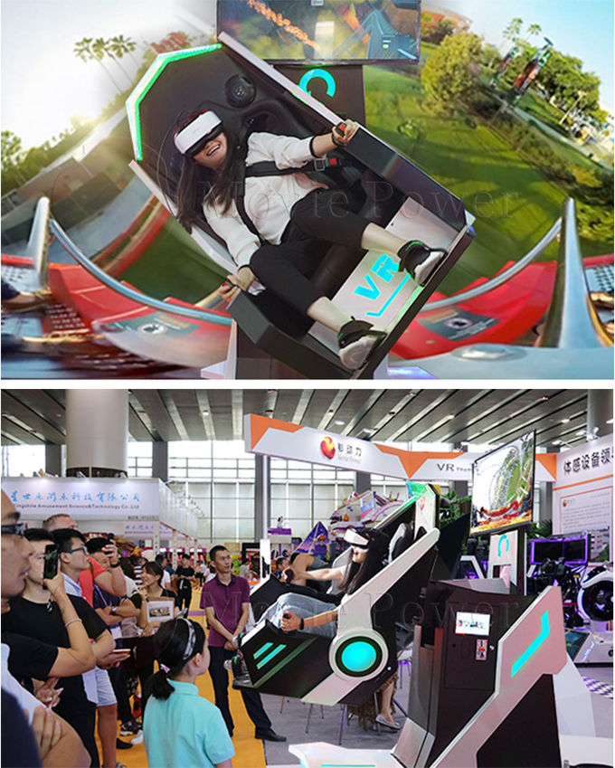 Χρησιμοποιημένο νόμισμα θεματικό πάρκο 360 μηχανή παιχνιδιών πλατφορμών VR κινήσεων του Flight Simulator 0