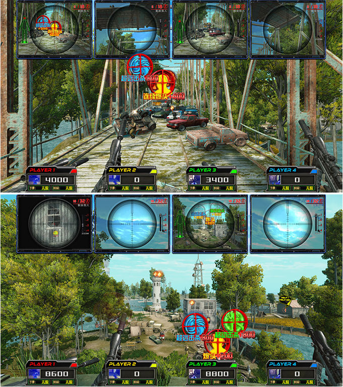 Θεματικό πάρκο 4 εξοπλισμός παιχνιδιών πυροβολισμού μηχανών 9d AR παιχνιδιών εικονικής πραγματικότητας παικτών 0